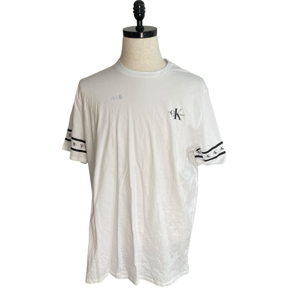 Calvin Klein Logo Tape T-Shirt White